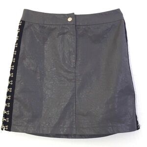 SEEK The Label Vegan Leather Hook + Eye Skirt S